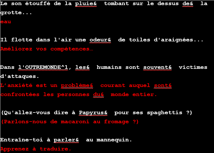 Exemple de phrase traduite